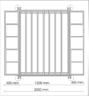 Top view - poultry shelter for 50 layers